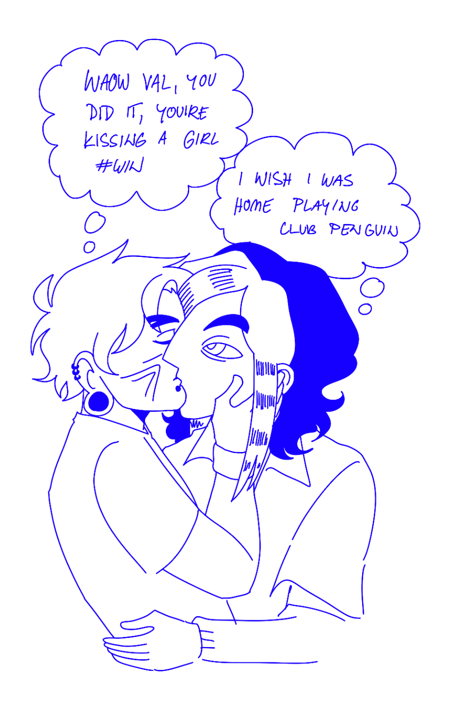 val and ferrer making out (very awkwardly)
